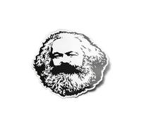 Set di adesivi in vinile Karl Marx politica socialista anticapitalista socialista marxismo Power to the people resistente acqua e UV per computer bottiglia e auto, decorazione esterna, 8 cm