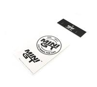 Set Di Adesivi Mini GT Con Logo Bianco 8cm X 13.8cm MGTOM007