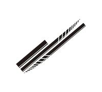 Set Di Adesivi Per Gonna Laterale Per Cofano Cofano Auto, Kit Di Strisce Decorative Per Coperture, Accessori Per Decalcomanie In Vinile(Black)