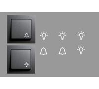 Set di adesivi per interruttore con 4 luci e 2 campane adesivi in bianco universale Smart Home Switch Sticker (RP29/2) (14 mm)