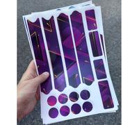 Set di adesivi per la protezione del telaio della bicicletta, 16 pezzi / B0229