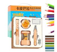 Set di adesivi per matite elettriche, Sharpener | Vacuum Eraser | Capybara Pencil Sharpenercapybara-inspired shape encourages creativity and focusStudent Boy Girl Teen Friend Teacher Workplace Studio