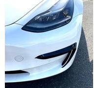 Set di adesivi per paraurti anteriore per Tesla Model 3, in ABS, per fendinebbia, 2 pezzi, nero lucido