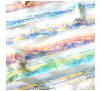 Set di adesivi per scrapbooking, 6 rolls bullet journal, accessori floreali, adesivi decorativi per diari, album fotografici, notebook, fai da te (serie Spring Blossoming)