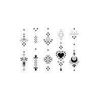 Set Di Adesivi Per Tatuaggi Minimalisti 1-2 Settimane Durevoli Impermeabili 10 Modelli Versatili Adesivi lunga durata