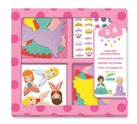 DJECO- Gioco d'azione e riflettenti Gioco educativo DJECOCrear con adesivi Me Gustan Le Principesse Multicolore (100)