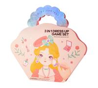 Set di adesivi principesse - Set di bambole di carta alla moda, libro di attività per ragazze, set di giocattoli da trucco con abiti, per il divertimento del travestimento, gioco creativo