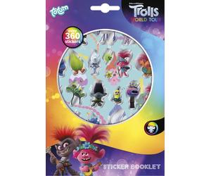 Set di adesivi Trolls 4 fogli di adesivi 360 pezzi