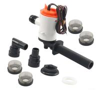 Set di aeratore per barca, 12 V, 800 GPH, con 4 filtri a rete in acciaio inox, per aeratore sommergibile a cartuccia