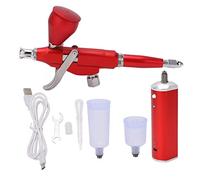 Set di aerogrammi di cambio mini, pistola a spruzzo ricaricabile USB, pompa per aria di arresto automatico, kit aerografo massimo 30 psi, strumento di pittura portatile per