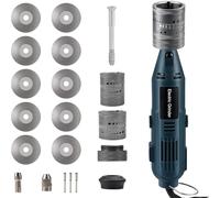 Set di affilatrici per elettrodi in tungsteno per saldatura TIG, 180 W, con 10 dischi abrasivi, 6 misure, 8 testine angolari, pinza in tungsteno e 3 spine CNC, spina UE