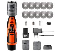 Set di affilatura elettrodi in tungsteno da 12 V, per saldatura TIG, 6 misure, 8 angoli, smerigliatrice in tungsteno senza fili per saldatura TIG con blocco abrasivo piatto, fessura di separazione