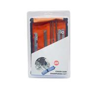 Set di affilatura universale per motosega, set di affilatura universale per motosega, contiene 4,0, 4,8, 5,5 mm, per affilare catene di sega. Contiene lima rotonda, guide di affilatura, misuratore di