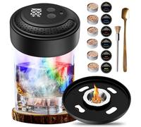 Set di affumicatore elettrico per cocktail e cocktail USB-C, ricaricabile, per whisky, set con 6 trucioli di legno, set di affumicatura per whisky, per uomini, papà, marito, amanti del whisky