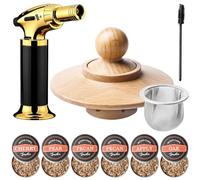Set di affumicatori per cocktail e whisky, kit con lighter, 6 flavors Wood Chips and Cleaning Tools, Old Fashioned Whisky, accessori da cockTail, regalo per papà, marito e amanti del cocktail
