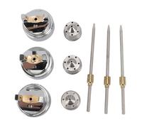Set di aghi da 1,4 mm, ugello per fluido e tappo d'aria, 3 set di ugelli per fluidi e kit aria per tessuti, H 827 con punte da 1,4 mm, 1,7 mm e 2,0 mm, per uso professionale