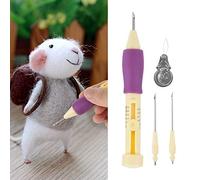 Set di aghi da punzone non facilmente deformabili, ago da ricamo, tovaglie copripiumino per cuscini per borse per abiti Altro(Yellow+purple)