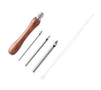 Set di aghi da ricamo con penna a mano in legno per principianti Set di punzoni artigianali in feltro