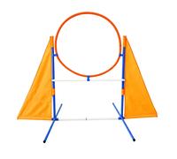 Set di Agility con Anello da Salto Regolabile Percorso a Ostacoli Resistente
