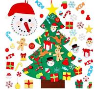 Set di alberi di Natale in feltro, design riutilizzabile, 1 set, forniture artigianali festive, esposizione da parete, facile da montare, per aule, scuole, appartamenti, negozi al dettaglio, piccoli