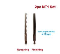 Set di alesatori a mano conico per morse fine + grossolano cono MT 1/2/3/4/5