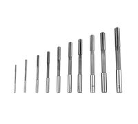 Set di alesatori per macchina di serraggio a codolo cilindrico HSS H8 da 10 pezzi, alesatore in acciaio ad alta velocità, diametro del gambo 3/4/5/6/7/8/9/10/11/12 mm per