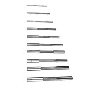 Set di Alesatori per Macchine di Serraggio a Codolo Cilindrico HSS H8 10 Pezzi - Dimensioni 3/4/5/6/7/8/9/10/11/12 Mm per la Lavorazione di Fori di Precisione