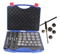 Set di alesatori per sedi valvole, Kit di Riparazione Universale per valvole automobilistiche da 34 Pezzi, Strumento per lappatura valvole Motore da 22-38 mm per Testata Cilindro Moto Auto