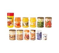 Set di Alimenti - 12 Pezzi in plastica, Colori Assortiti, Include Frutta e Verdura, Ideale per Il Gioco simbolico e l'educazione.