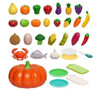 Set di alimenti da gioco per la cucina dei bambini, giocattolo educativo con zucche artificiali, attività di apprendimento prescolare, per negozi scolastici, negozi di alimentari, fattoria, carrello