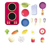 Set di alimenti per la cucina dei bambini, set di utensili da cucina per bambini con suono e luce, giocattolo educativo e divertente per bambini e ragazze compleanno attività prescolare