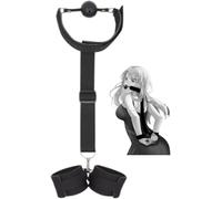 Set di allenamento manuale in nylon nero, progettato per l'allenamento degli arti superiori - Accessorio indispensabile per lo yoga