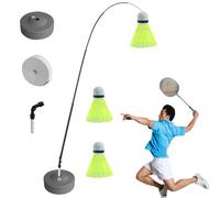 Set di allenamento per badminton, per giocatore singolo, con base, portatile, con cordino elastico, migliora lo slancio e il lavoro delle gambe, per bambini, adulti e interni