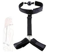 Set di allenamento yoga in nylon nero regolabile 1 pezzo