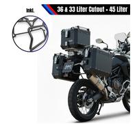 Set Di Alluminio E Supporto Nero Per KTM 1290 Adventure 45L E 36L+33L Cutout