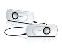 Set di altoparlanti stereo portatili Philips SBA220 jack 3,5mm bianco