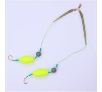 Set di ami da pesca girevoli 360 con design a sospensione anti fondo, doppi ganci per un efficace posizionamento dell'esca e maggiore attacco dei pesci (E)