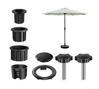Set di anelli adattatori per portaombrelli con anelli di riduzione per ombrellone da esterno 38 mm 48 mm