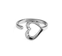Set di Anelli con Cuore d'Amore Infinito Regolabili per l'amicizia Anelli da Dito Geometrici con Cuore di Pesca Vuoto per Donne e Ragazze, Regalo di Laurea