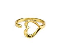 Set di Anelli con Cuore d'Amore Infinito Regolabili per l'amicizia Anelli da Dito Geometrici con Cuore di Pesca Vuoto per Donne e Ragazze, Regalo di Laurea