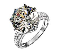 Set Di Anelli Da Be Adjusted Ring Can Big Light Luxury Ring To RingNew Spar-kle RingCan Diamond Ring Fashion Women's Ring Wear Stacked Be Diamond Creative Rings Portafoglio (silvery, One Size)