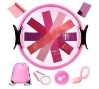 Set di anelli da pilates, set da 12 pezzi, accessori per l'allenamento di donne, palla da pilates, cintura di dilatazione, Magic Circle, anello da yoga, sacca da palestra, corda fitness, panno per la