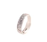 Set di anelli da uomo e da donna, design alla moda, semplice e creativo, anello indice Wolf, Einheitsgröße, Rame, Non pietra preziosa