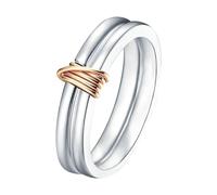 Set di anelli da uomo in oro bianco lucidato a specchio, regalo per il 30° compleanno, 56 (17.8), Oro bianco 14 car, Non pietra preziosa