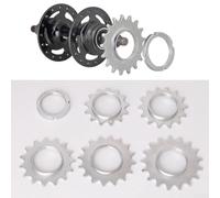 Set di anelli dentati per bicicletta da pista e anello di bloccaggio a scelta tra 13T, 14T, 18T, 18T, per sistemi a cambio fisso (14T)