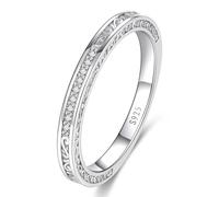 Set di anelli di fidanzamento da donna con nodo celtico vintage, in argento Sterling 925/placcato oro 14 carati, impilabili, con zirconia cubica AAAAA, set da sposa da donna, larghezza 1,8 mm, misura