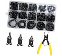 Set di anelli di fissaggio esterno 456pc con pinze-clip C di acciaio a carbonio M3-M25 per assi, cuscinetti, riparazioni automobilistiche e macchine macchinari