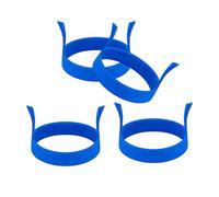 Set di anelli di stampo di in silicone - Smetro di frittata antiaderente da 4 rotondi e pancake a piastra, cottura per la colazione e presentazione dei pasti | Per friggere le uova, omelette