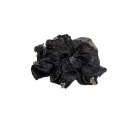 Set di anelli for capelli con strass in rete, eleganti accessori for capelli for code di cavallo alte e acconciature raccolte(black)