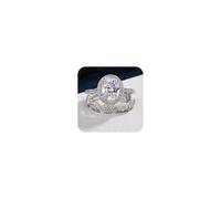 Set di anelli nuziali ovali da 3,5 ct classici per donne i suoi anelli da sposa in argento sterling 925 set di zirconi cubici Impegnati a mezza eternità che stackerli impilabili gioielli (taglia 6